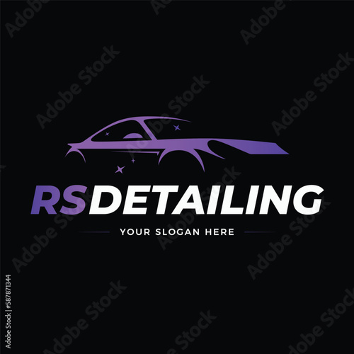 gradient automobile car service logo template
