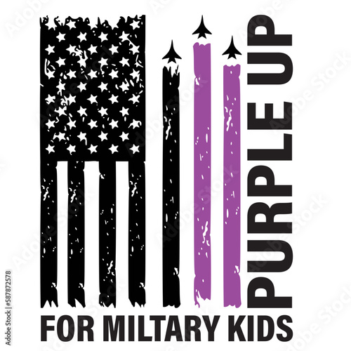 Purple Up For Military Kids Svg png Bundle, Purple Up USA flag SVG, Proud Of Military Children Svg, Patriotic Military Svg, Military Family Svg