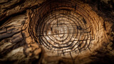 Concentric tree rings reveal ancient history in wood generated by AI