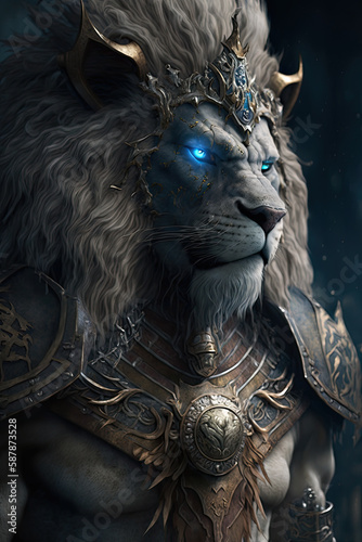 portrait of a lion warrior