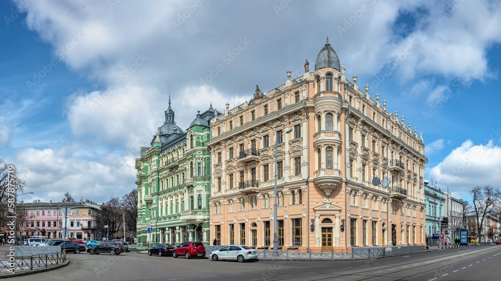 Historic apartment Libman building on the Sadovaya street in Odessa, Ukraine