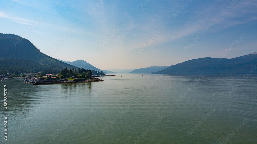 mountain landscape with seaside. scenery mountain landscape. beautiful mountain landscape.