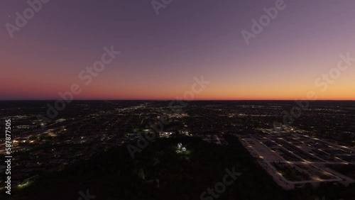 Aerial View at Sunset of the Richmond Hill David Dunlap Observatory; Ontario. Canada photo