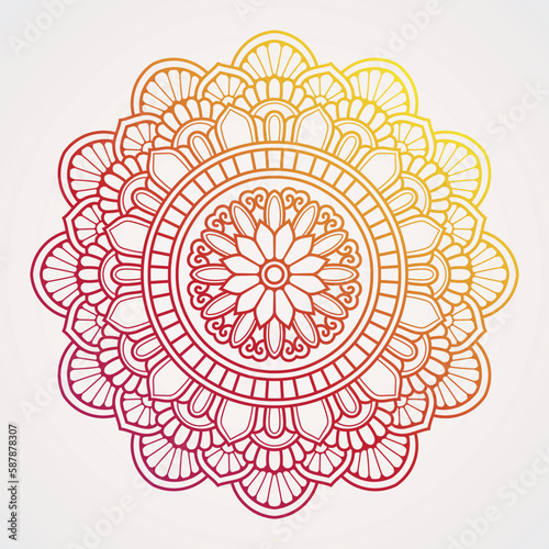 Photography mandala dome ornament combination of flowers and gradation colors