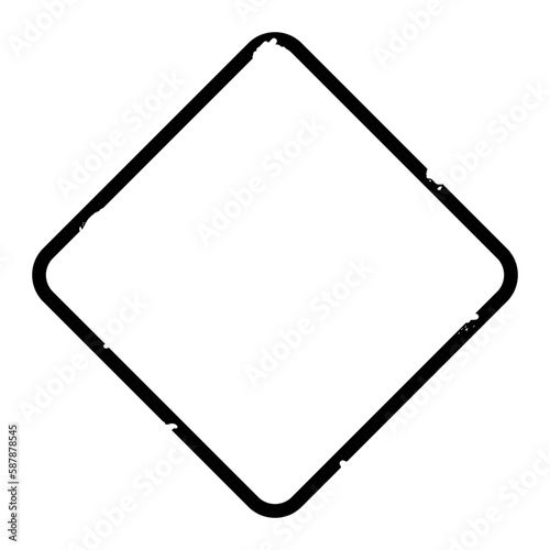 Isolated black textured, wear out, old, grunge, rusted black rectangle sign label, for hazard, attention, danger, alert sign with empty of copy space area
