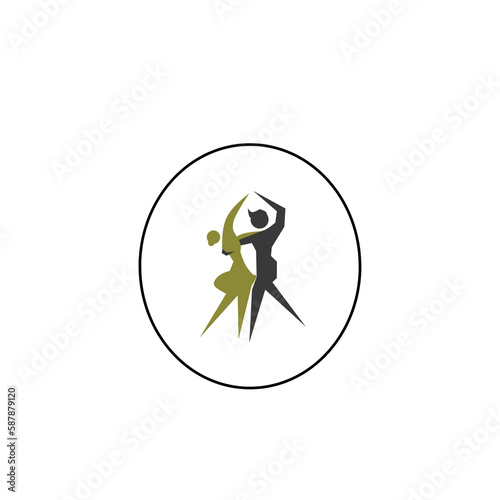 international dance day icon, simple icon dance with elegance concept