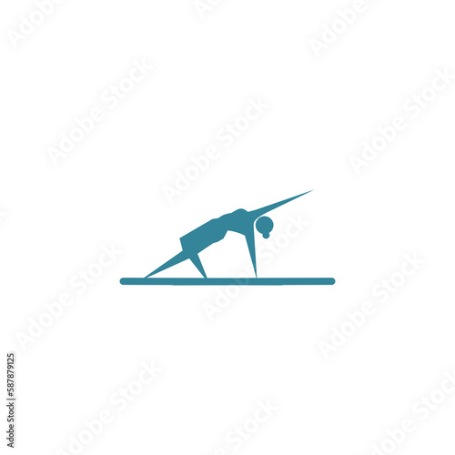 international dance day icon, simple icon dance with elegance concept