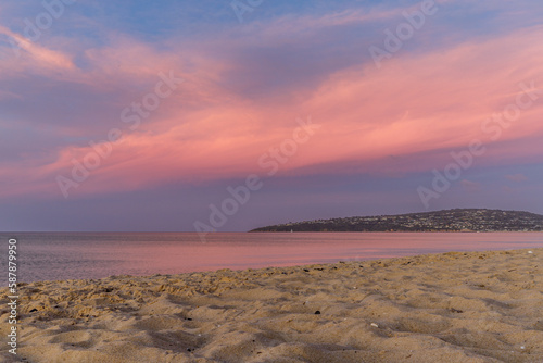 sunset on the beach