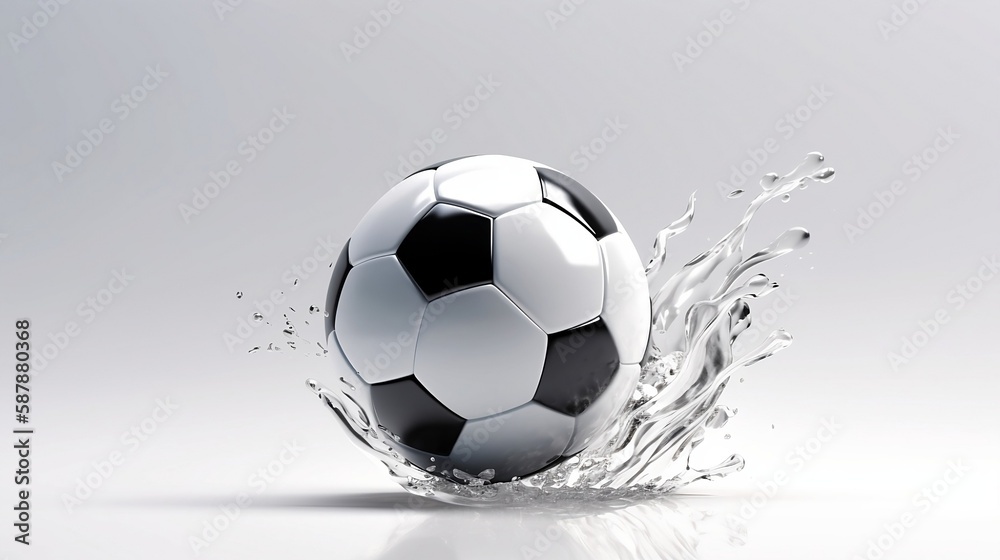 Naklejka premium soccer ball on white background