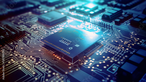 computer circuit board cpu tech nano chip manufacture future generative ai © KWY