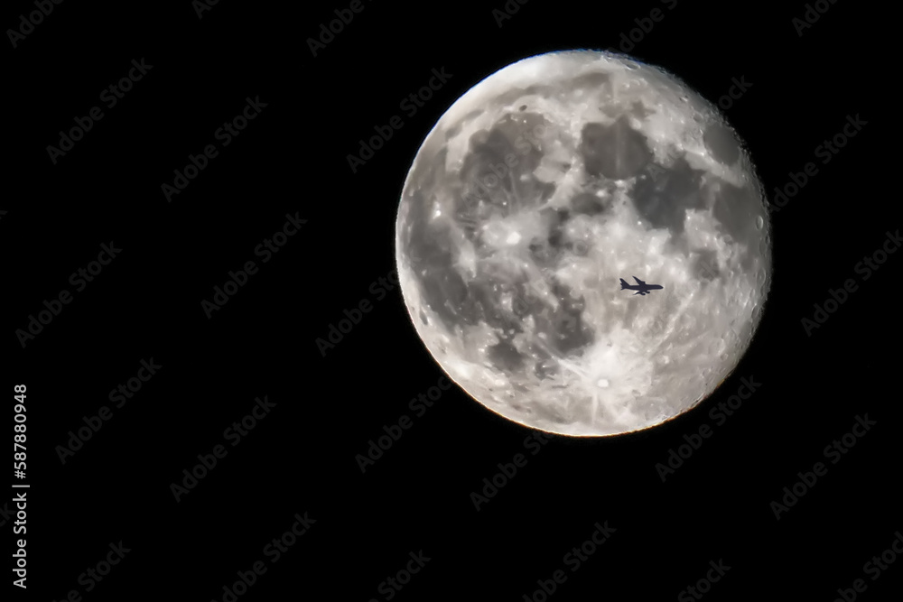 airplane moon sky, travel photography airplane moon sky, travel photography
