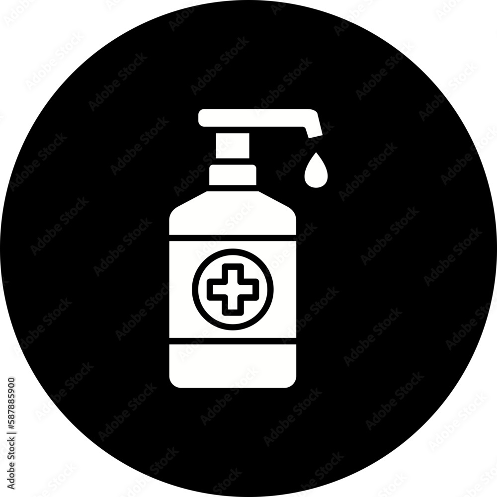 Hand Sanitizer Glyph Inverted Icon Hand Sanitizer Glyph Inverted Icon