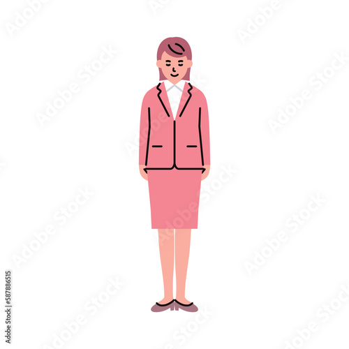 人物_ビジネス03_女性_全身_お辞儀