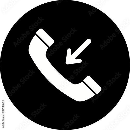 Incoming Call Glyph Inverted Icon