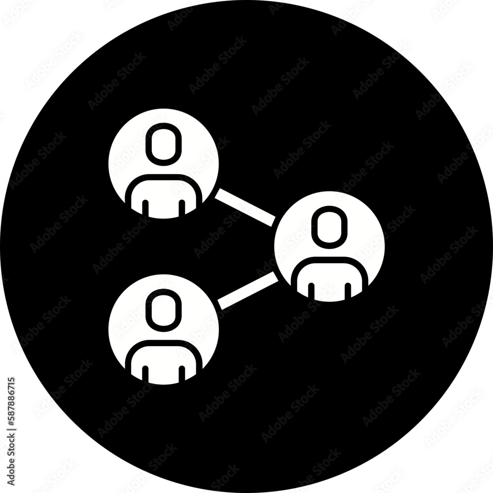 Network Glyph Inverted Icon Network Glyph Inverted Icon