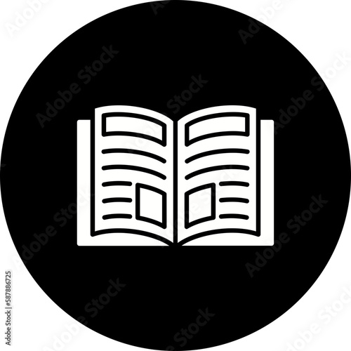 Magazine Glyph Inverted Icon