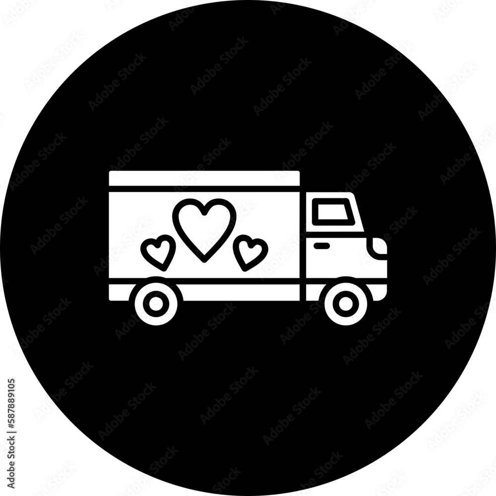 Delivery Glyph Inverted Icon Delivery Glyph Inverted Icon