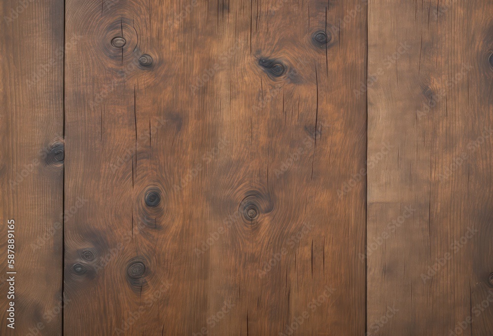 A wood plank that is brown with a white stripe on it A wood plank that is brown with a white stripe on it