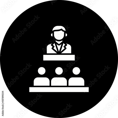 Senate Glyph Inverted Icon
