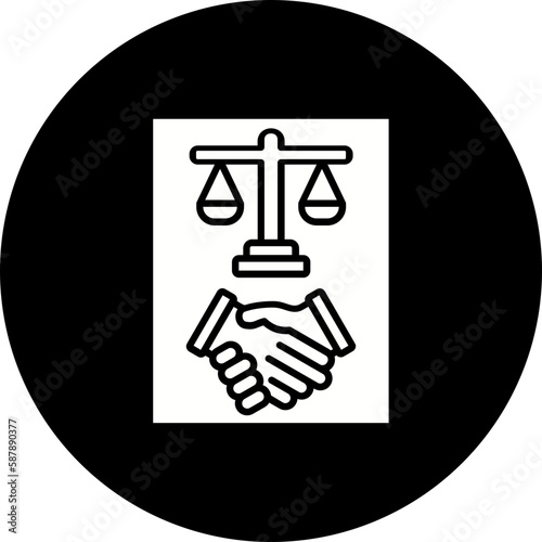 Law Glyph Inverted Icon