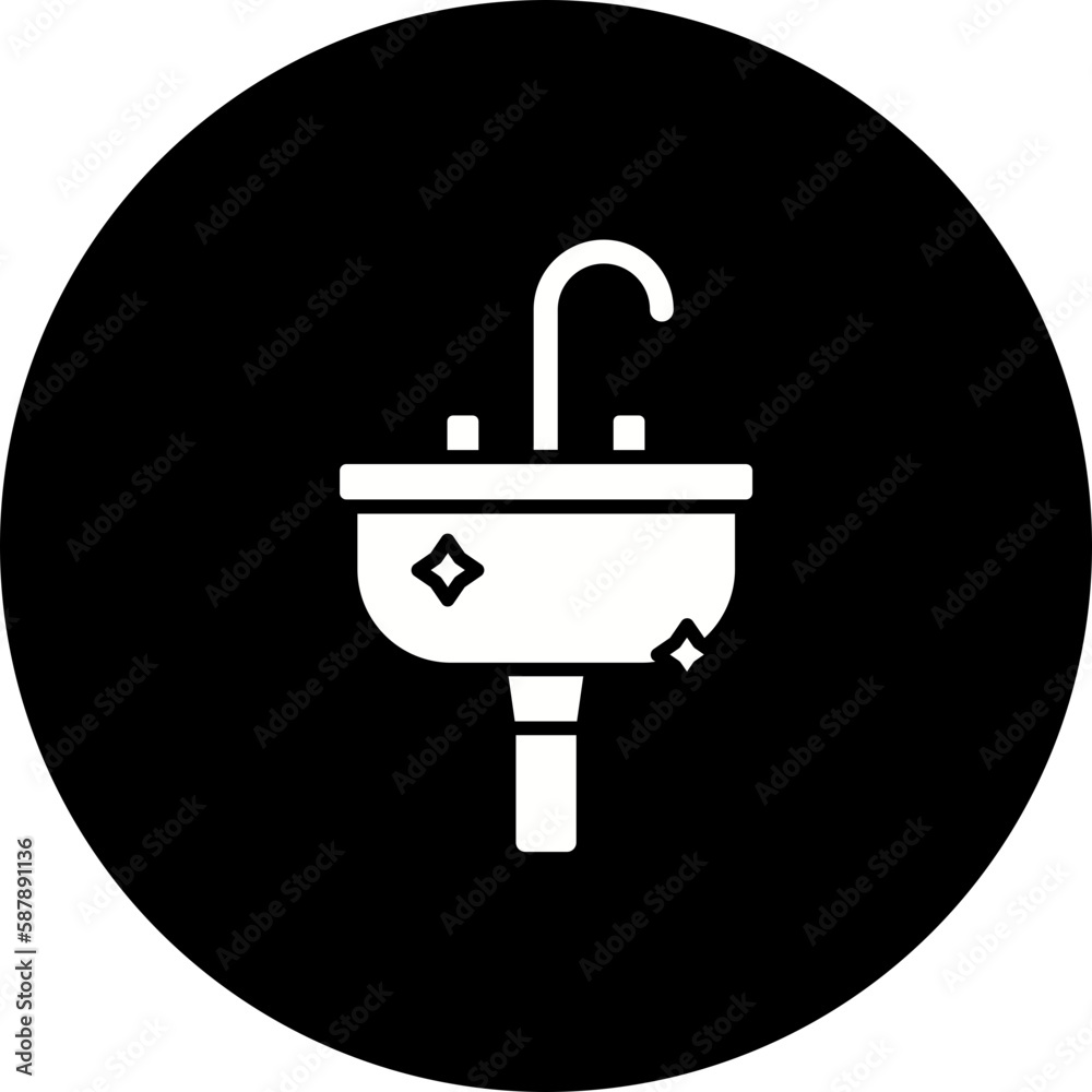 Sink Glyph Inverted Icon Sink Glyph Inverted Icon