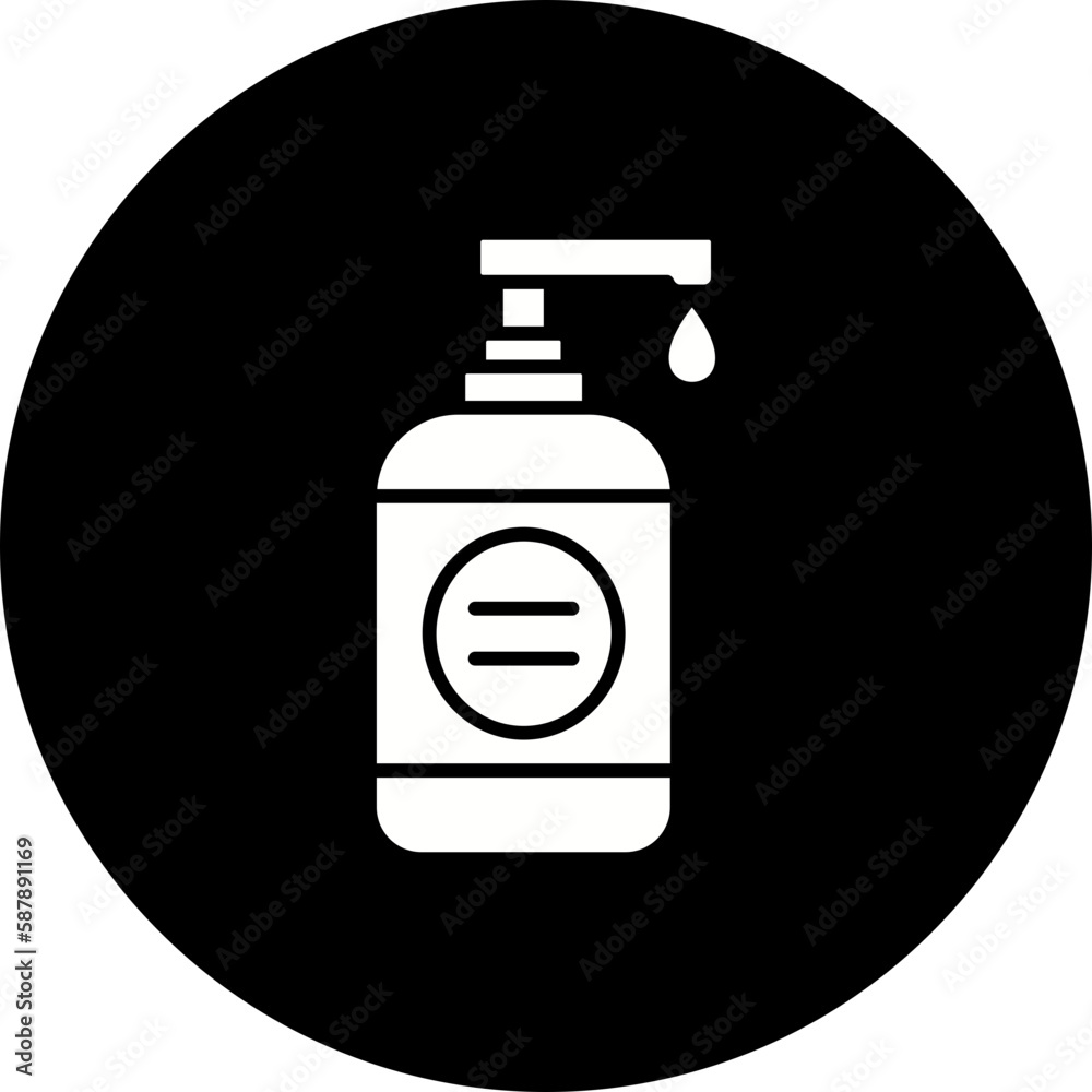 Hand Soap Glyph Inverted Icon Hand Soap Glyph Inverted Icon