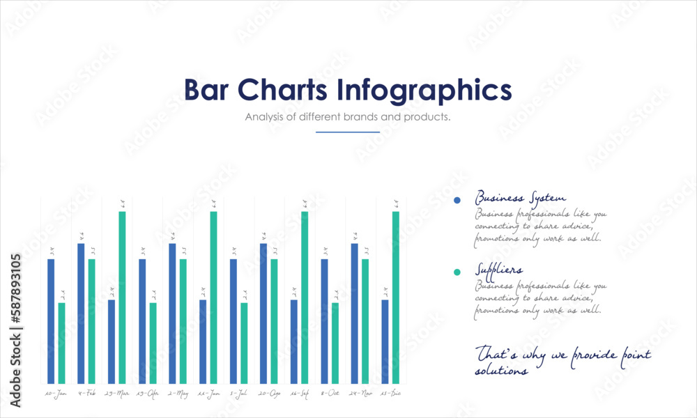 Business column chart infographics with editable segments. Corporate ...
