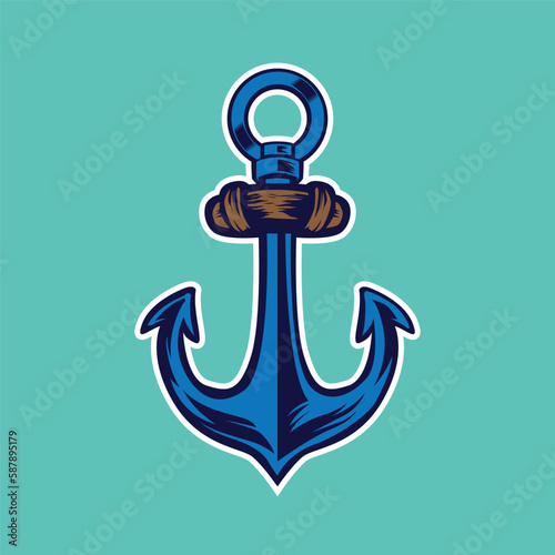Anchor ship sea vector illustration