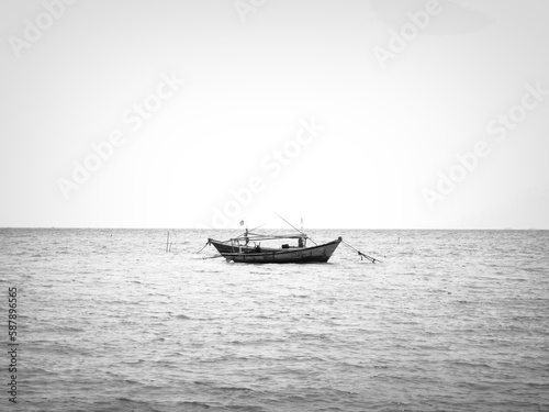 Boat ready to catch ocean fish