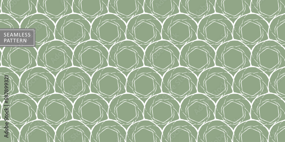 Naklejka premium Vector seamless abstract green pattern for textiles, tableware, wrapping paper, covers, backgrounds and wallpapers