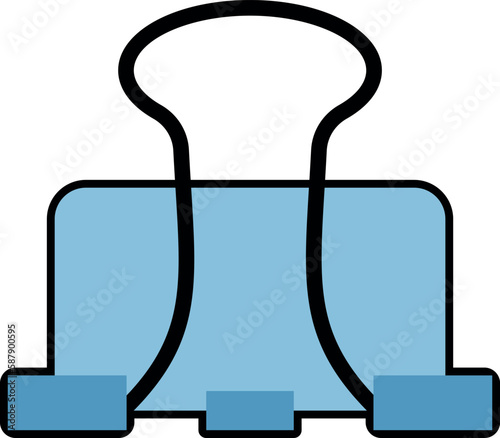 A binder clip, less commonly known as a paper clamp 