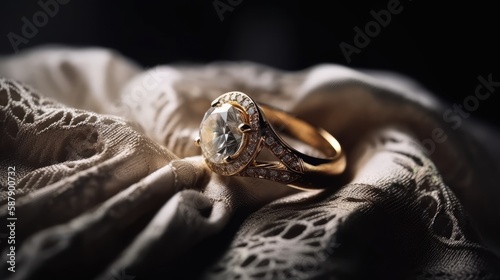 This stunning diamond gold ring is the epitome of luxury and elegance.