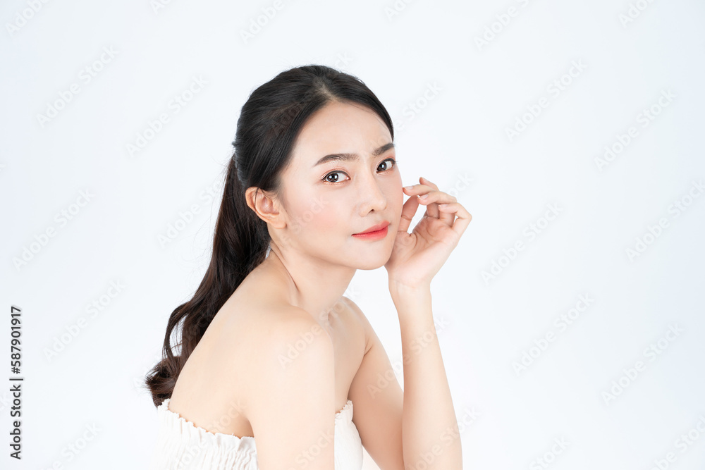 Asian woman with white skin and healthy skin Asian woman with white skin and healthy skin
