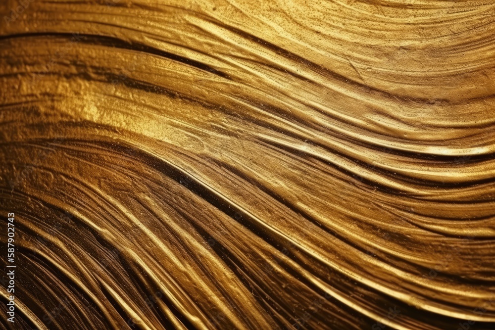close-up view of a shimmering golden background. Generative AI close-up view of a shimmering golden background. Generative AI