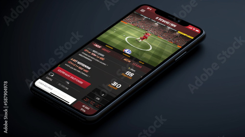 Watch a live sports event on your mobile device betting on football matches Generated AI