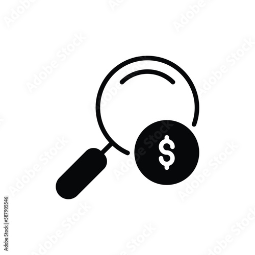 Search Money icon vector stock.