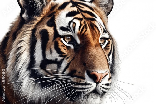 white tiger portrait