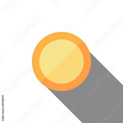 Coin vector. Finance and business concept. Flat illustration on white background.