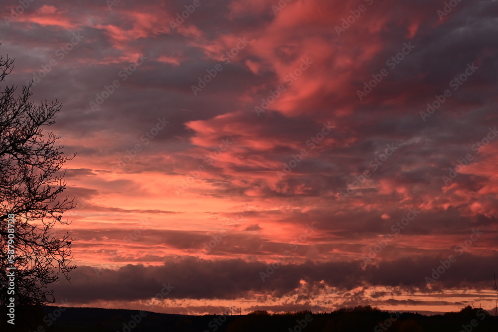 A beautiful dramatic sunset in West Bohemia. A beautiful dramatic sunset in West Bohemia.