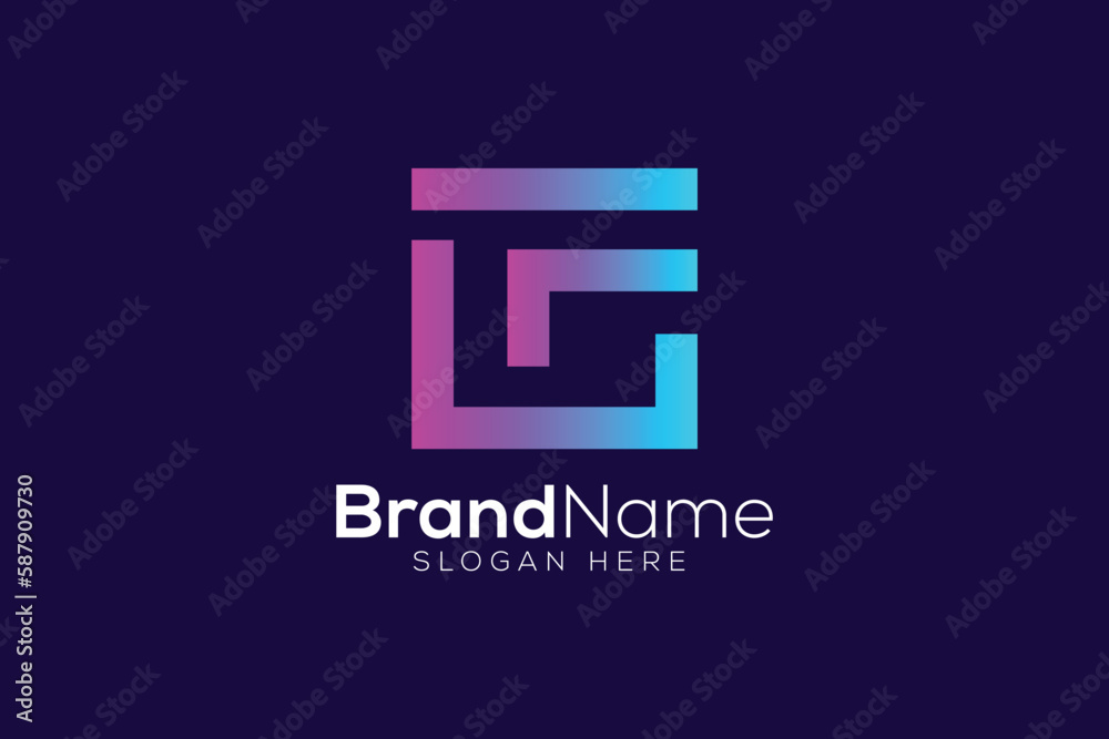 Monogram and Elegant letter G F logo design template Monogram and Elegant letter G F logo design template