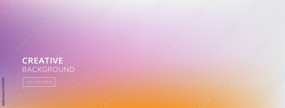 Light pink purple and orange color horizontal banner abstract background