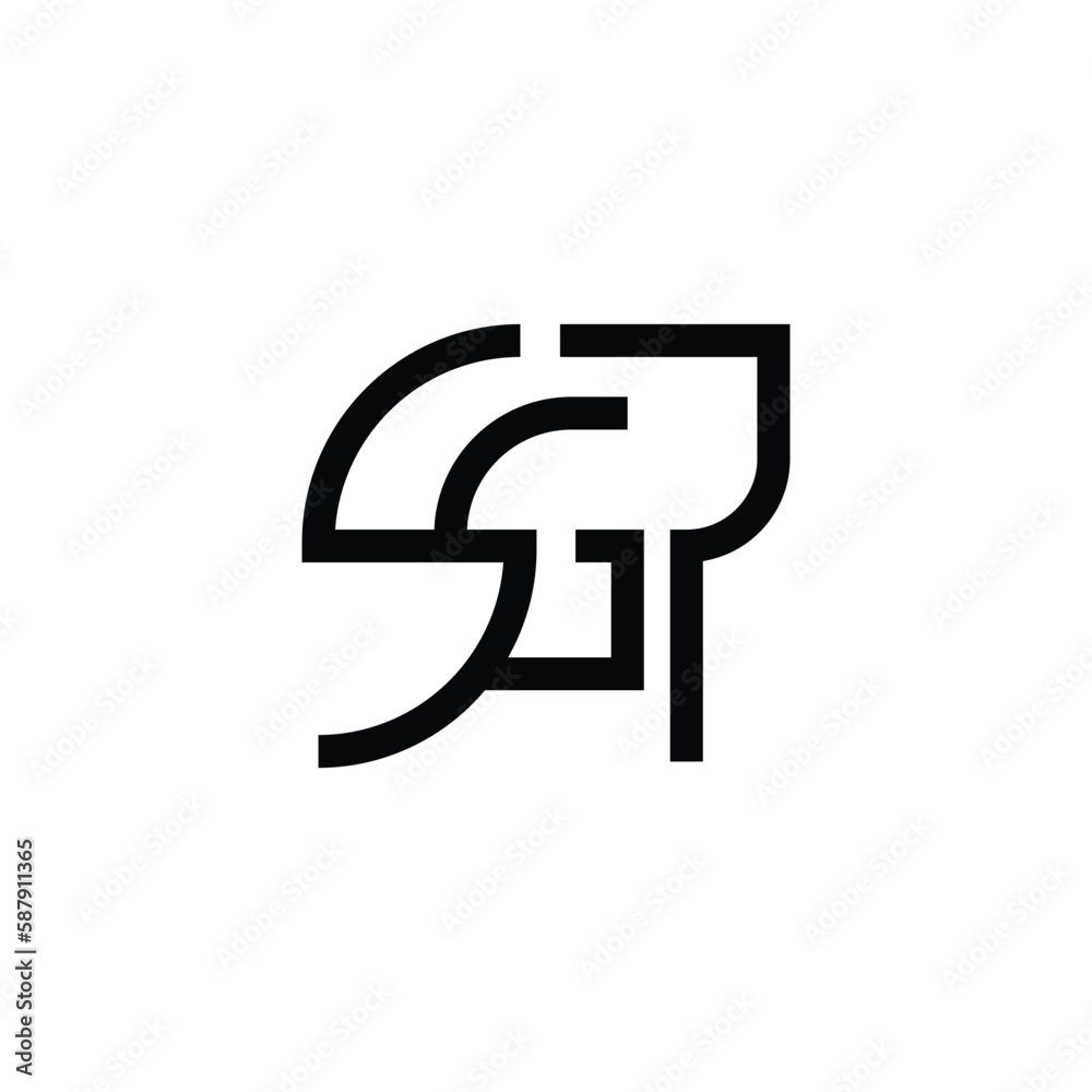 SGP monogram vector logo. Three letters logo combined artistically. Logo for brand, product, business, company, event, and personal. SGP monogram vector logo. Three letters logo combined artistically. Logo for brand, product, business, company, event, and personal.