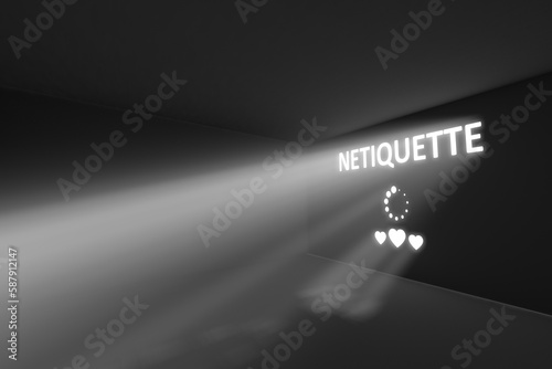 NETIQUETTE rays volume light concept 3d illustration photo