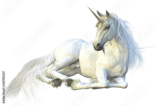 white horse unicorn fantasy creature