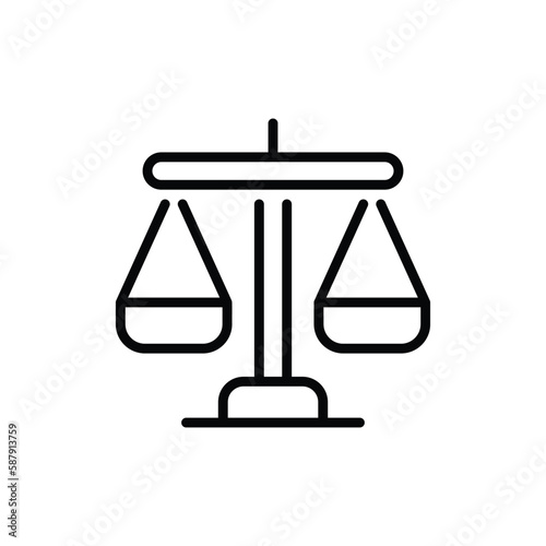 Scale icon vector stock.