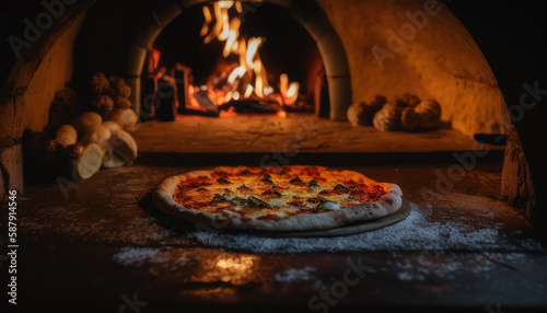 wood burning piza Generate Ai