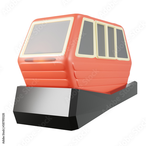 3d render minimal furnicular stylized