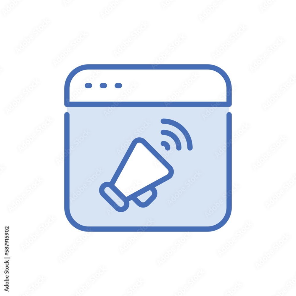 Online Marketing icon vector stock.