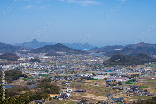 Landscape of sanuki city , view for Mt. goken from monnyu park , kagawa, shikoku, japan © F.F.YSTW
