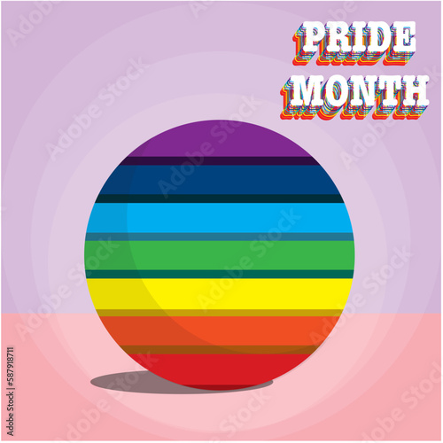 Pride month design, vector illustration eps10 graphic